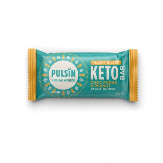 Pulsin Keto Bar - Choc Fudge & Peanut (18x50g)