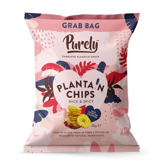 Purely Plantain Chips - Nice & Spicy (20x28g)