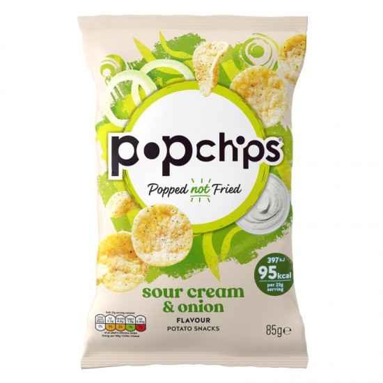 Popchips Sharing - Sour Cream & Onion (8x85g)