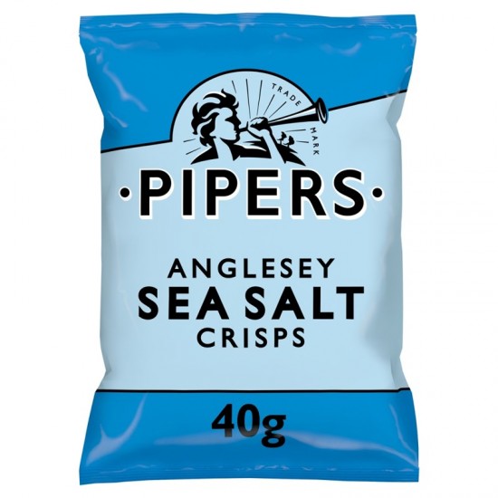 Pipers Potato Crisps - Anglesey Sea Salt (24x40g)