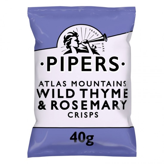 Pipers Crisps - Wild Thyme & Rosemary (24 x 40g)    