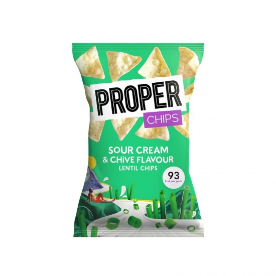 Properchips Impulse Lentil Chips - Sour Cream & Chive (24x20g)