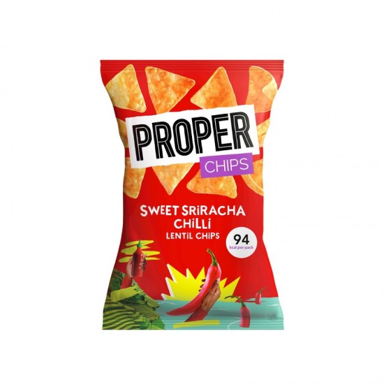 Properchips Impulse Lentil Chips - Sweet Sriracha Chilli (24x20g)