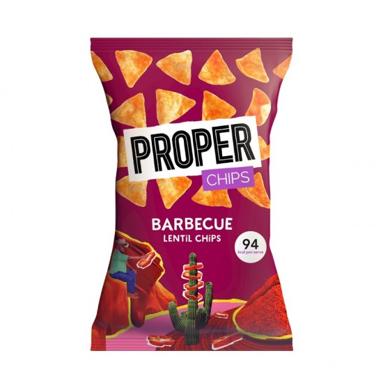 Properchips Sharing Lentil Chips - BBQ (8x85g)