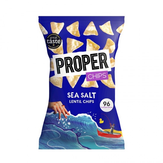 Properchips Sharing Lentil Chips - Sea Salt (8x85g)