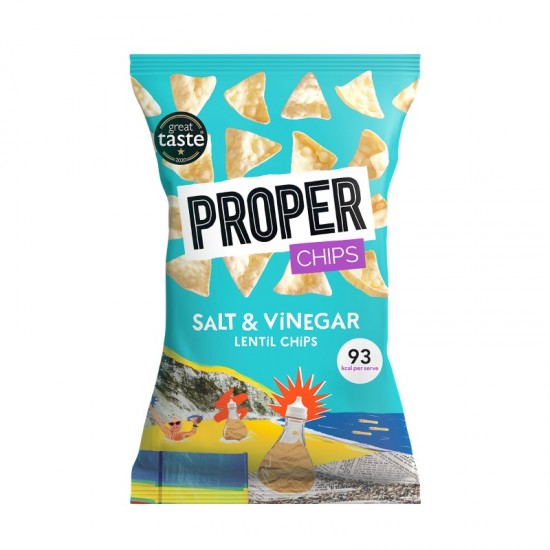 Properchips Sharing Lentil Chips - Salt & Vinegar (8x85g)