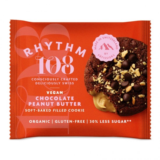 Rhythm 108 Soft Filled Cookie - Double Choc Peanut Butter (12x50g)