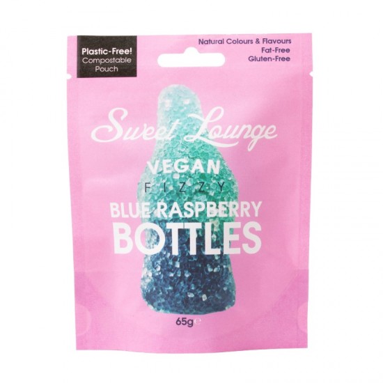 Sweet Lounge Pouch - Fizzy Blue Raspberry Bottles (10x65g)