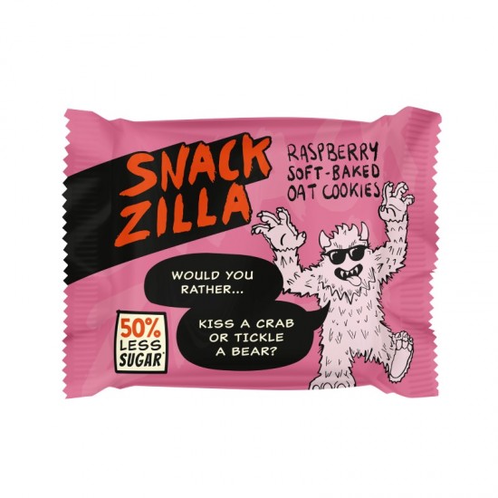 Snackzilla Oat Cookies - Raspberry (15x30g)