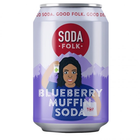 Soda Folk Craft Soda - Blueberry Muffin (24x330ml)