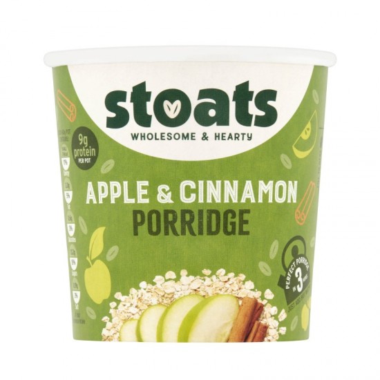 Stoats Porridge Pot - Apple & Cinnamon (16x60g)