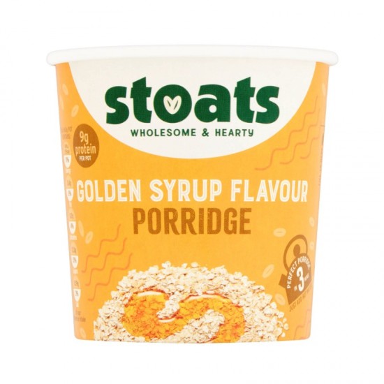 Stoats Porridge Pot - Golden Syrup (16x60g)