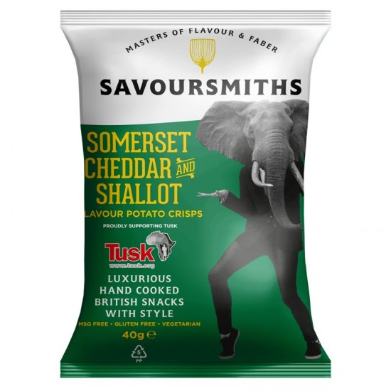 Savoursmiths Crisps - Somerset Cheddar & Shallot (24x40g)