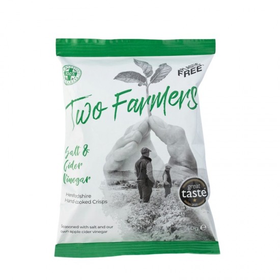 Two Farmers Crisps - Salt & Cider Vinegar (24x40g)