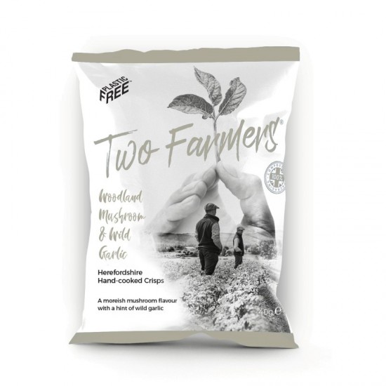 Two Farmers Crisps - Woodland Mushroom & Wild Garlic (24x40g)