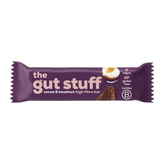 The Gut Stuff High Fibre Bar - Cocoa & Hazelnut (12x35g)