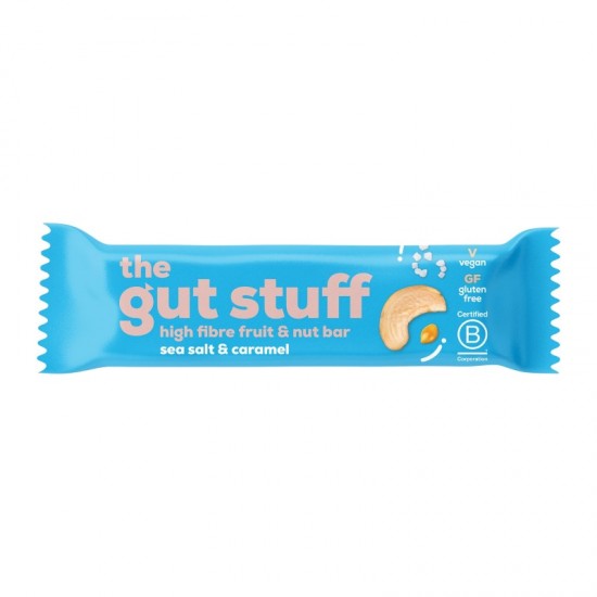 The Gut Stuff High Fibre Bar - Sea Salt & Caramel (12x35g)