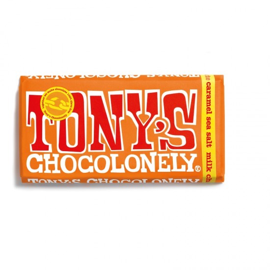 Tony's Chocolonely Bar - Milk Chocolate, Caramel and Sea Salt (15x180g)