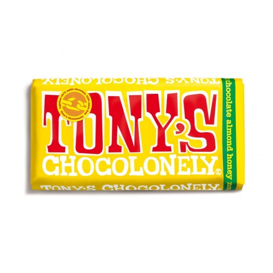 Tony's Chocolonely Bar - Milk Chocolate, Almond, Honey & Nougat (15x180g)