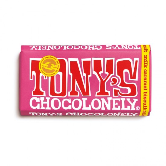 Tony's Chocolonely Bar - Milk Caramel Biscuit (15x180g)