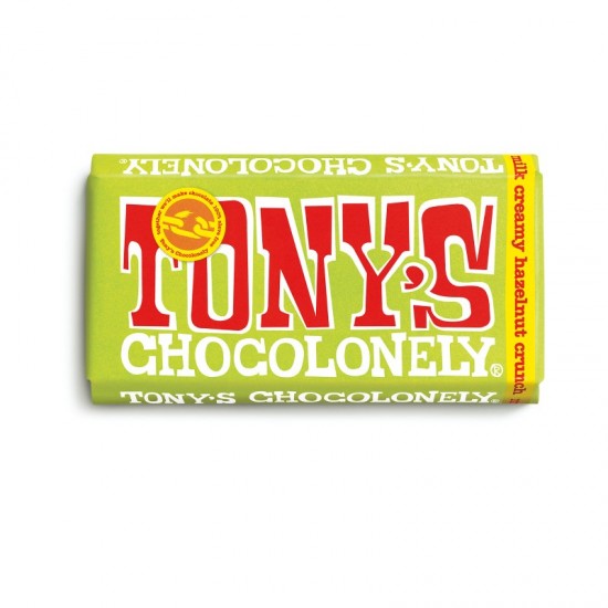 Tony's Chocolonely Bar - Milk Creamy Hazelnut Crunch (15x180g)