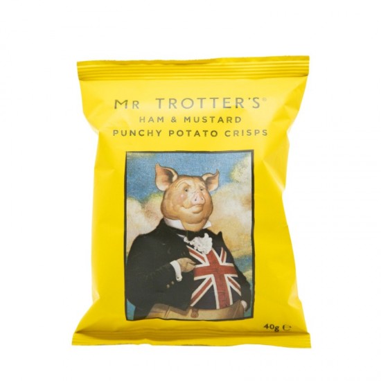 Mr Trotters Crisps - Ham & Mustard (24x40g)