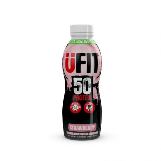 UFIT 50g High Protein Shake - Strawberry (8x500ml)