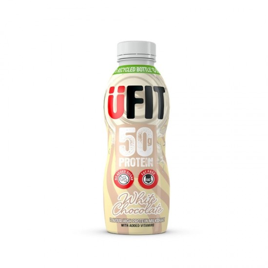 UFIT 50g High Protein Shake - White Chocolate (8x500ml)