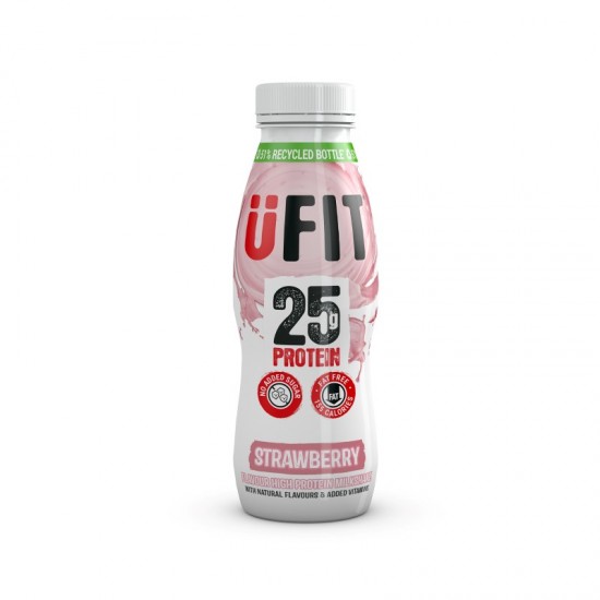 UFIT 25g High Protein Shake - Strawberry (10x330ml)