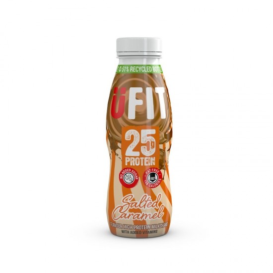 UFIT 25g High Protein Shake - Salted Caramel (10x330ml)