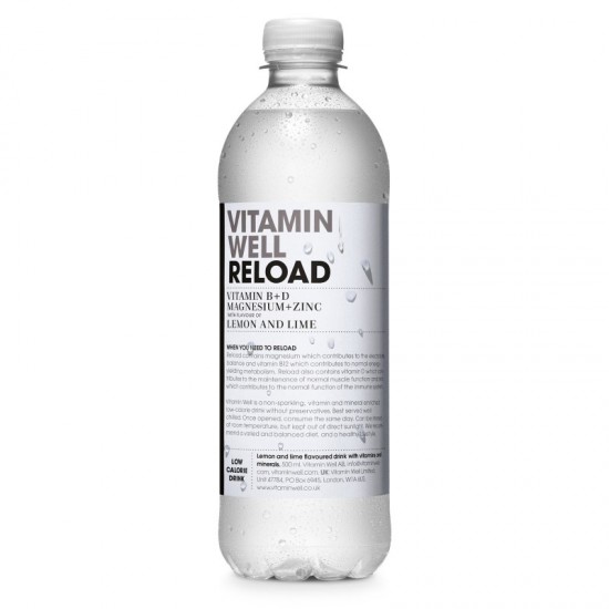 Vitamin Well Vitamin Water - Reload Lemon and Lime (12x500ml)