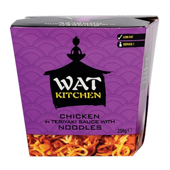 Wat Kitchen Microwave Noodle Pot - Chicken in Teriyaki Sauce (6x250g)