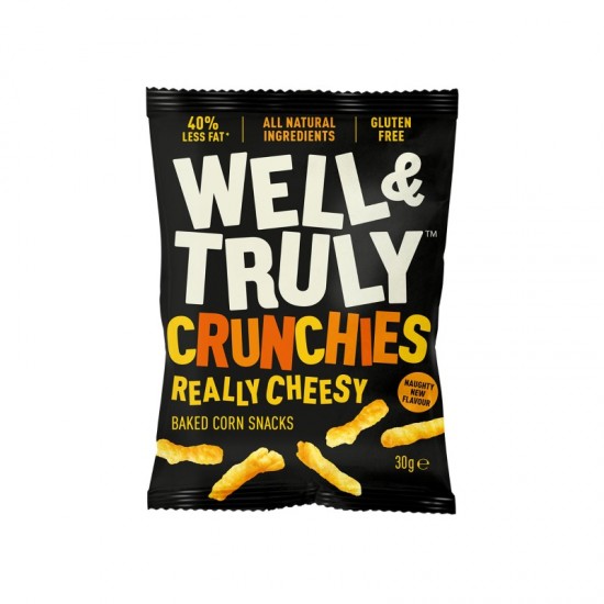 Well & Truly Baked Corn Crunchies - Crunchy Cheese Sticks (10x30g)