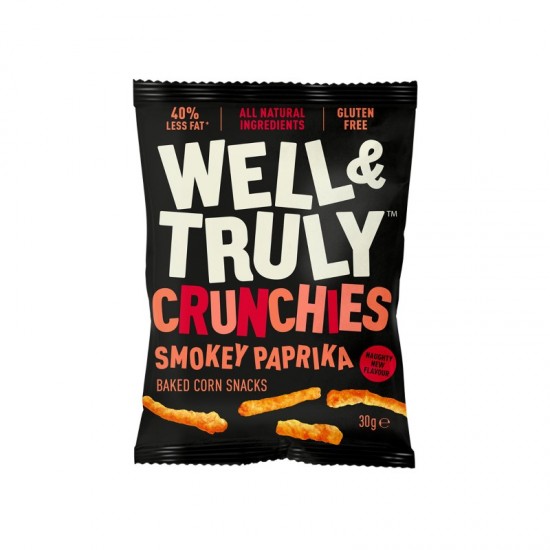 Well & Truly Baked Corn Crunchies - Smokey Paprika Sticks (10x30g)