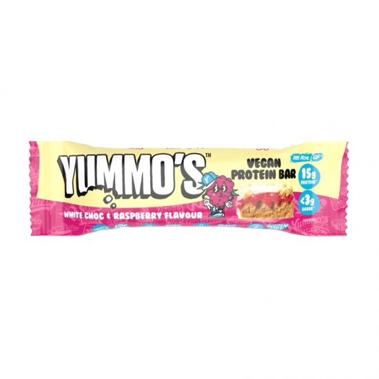 Yummo's Vegan Protein Bar - White Chocolate & Raspberry (12x55g)