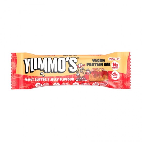 Yummo's Vegan Protein Bar - Peanut Butter & Jelly (12x55g)